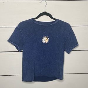 blue sun & moon t-shirt